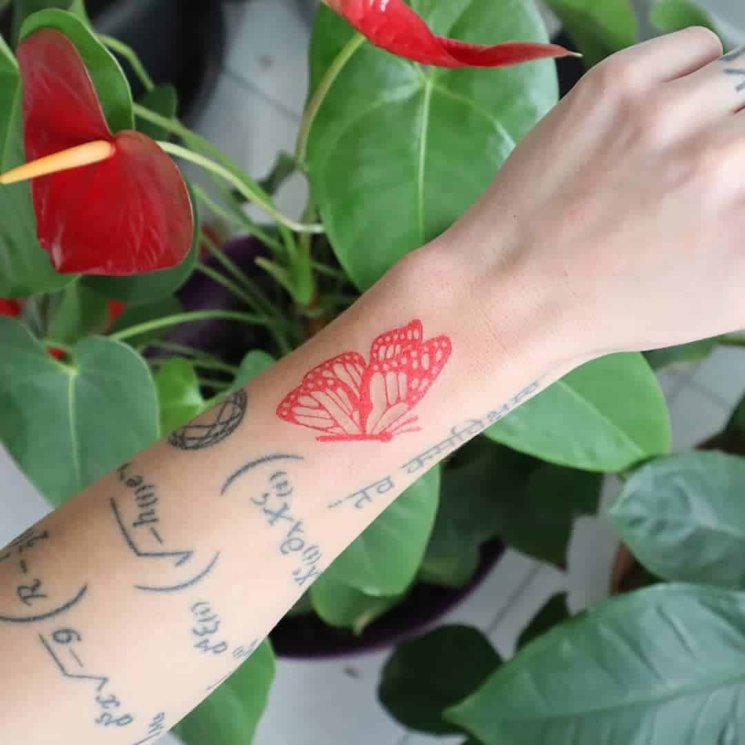 Red Butterfly Tattoo Ideas 18
