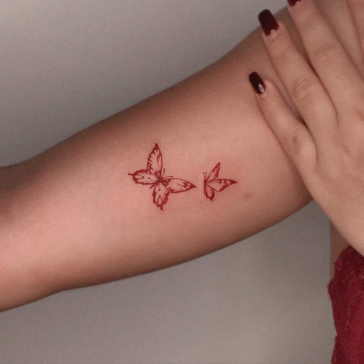 Red Butterfly Tattoo Ideas 19