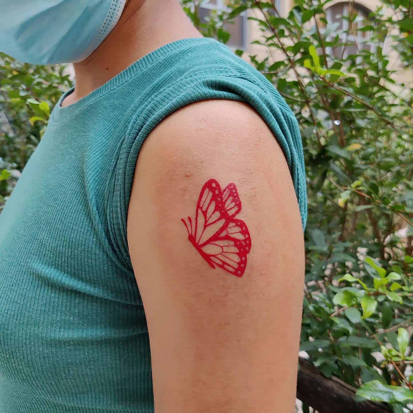 Red Butterfly Tattoo Ideas 24