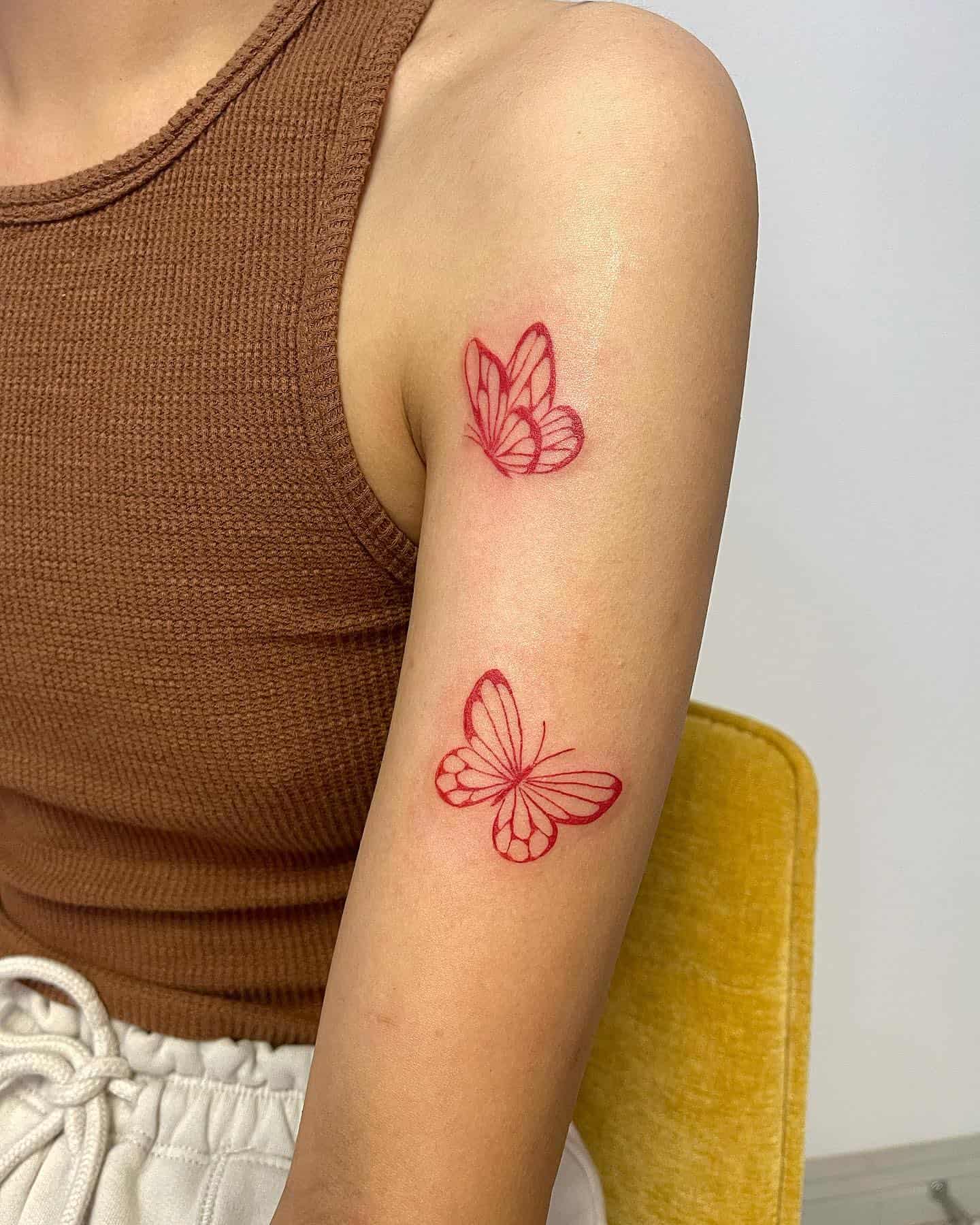Red Butterfly Tattoo Ideas 25