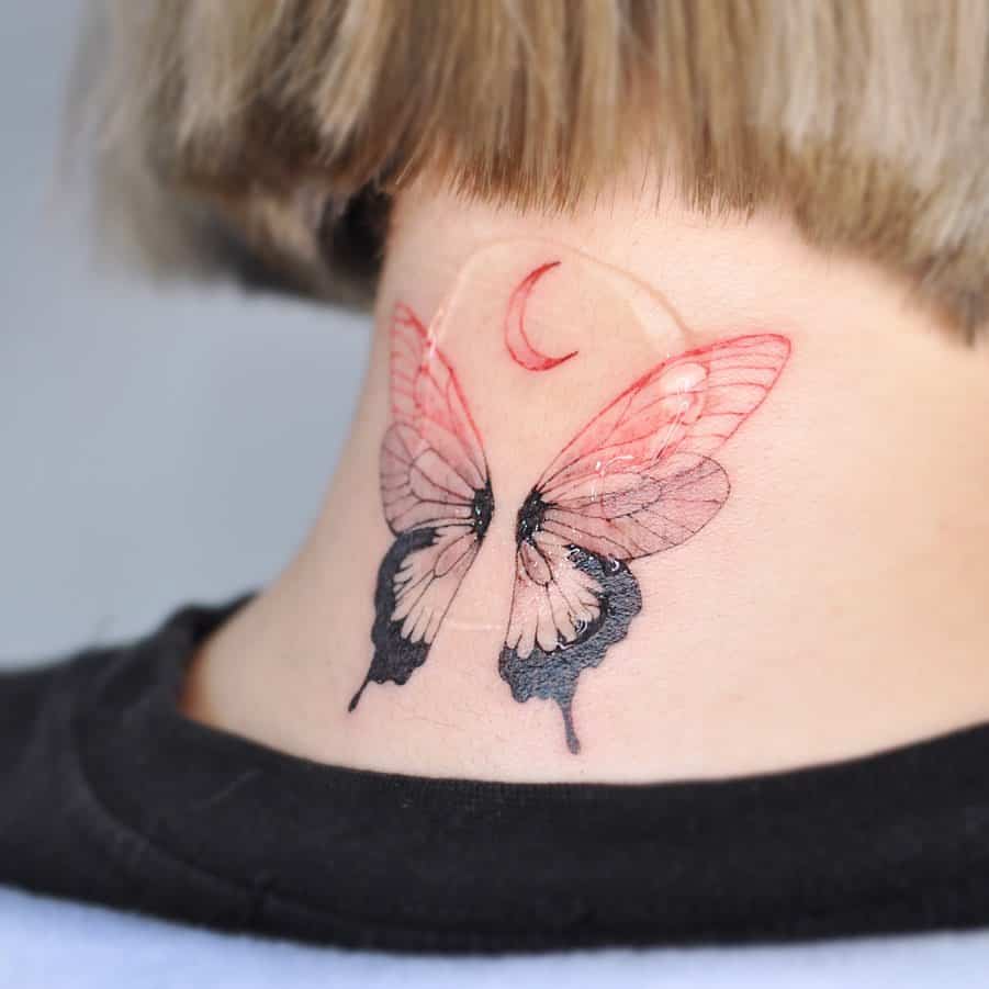 Red Butterfly Tattoo Ideas 22