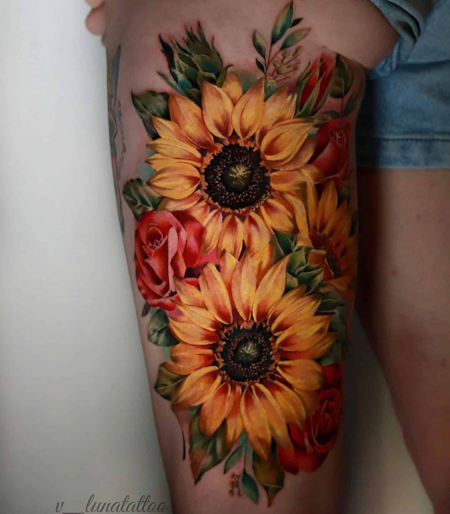 Sunflower Tattoo Ideas 2