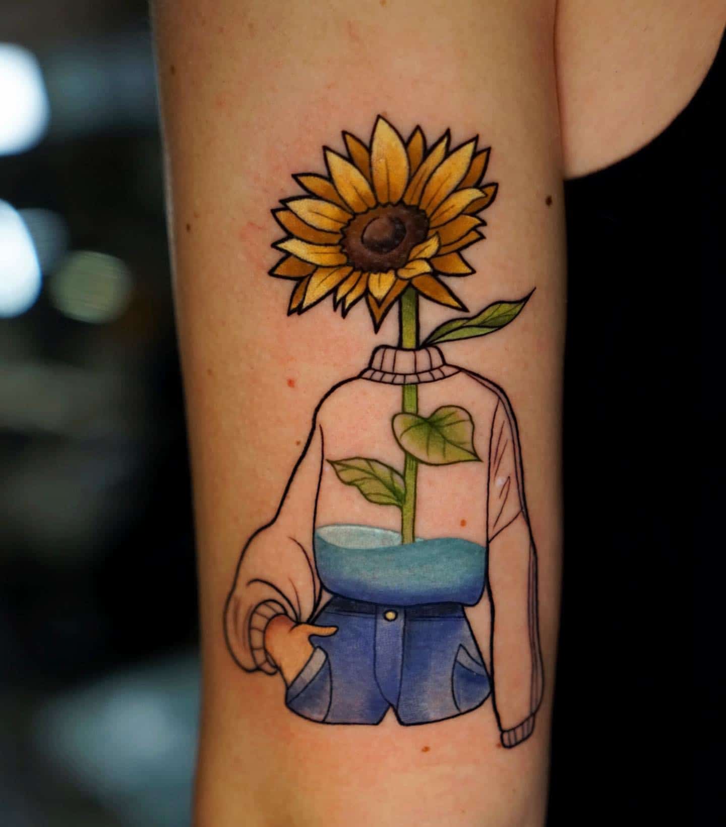 Sunflower Tattoo Ideas 6