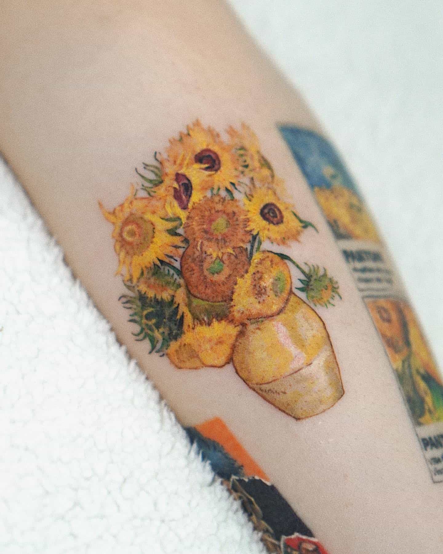 Sunflower Tattoo Ideas 13
