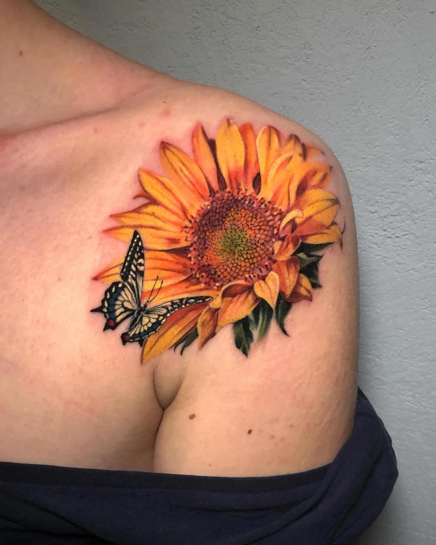Sunflower Tattoo Ideas 15