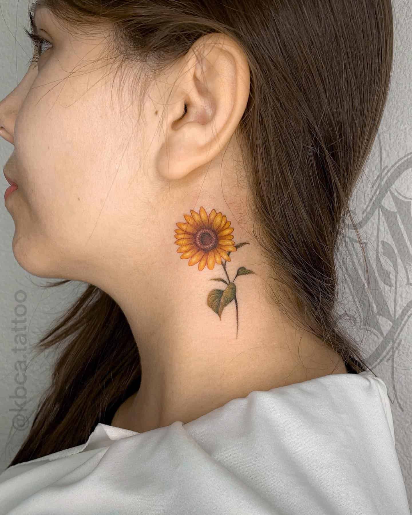 Sunflower Tattoo Ideas 23
