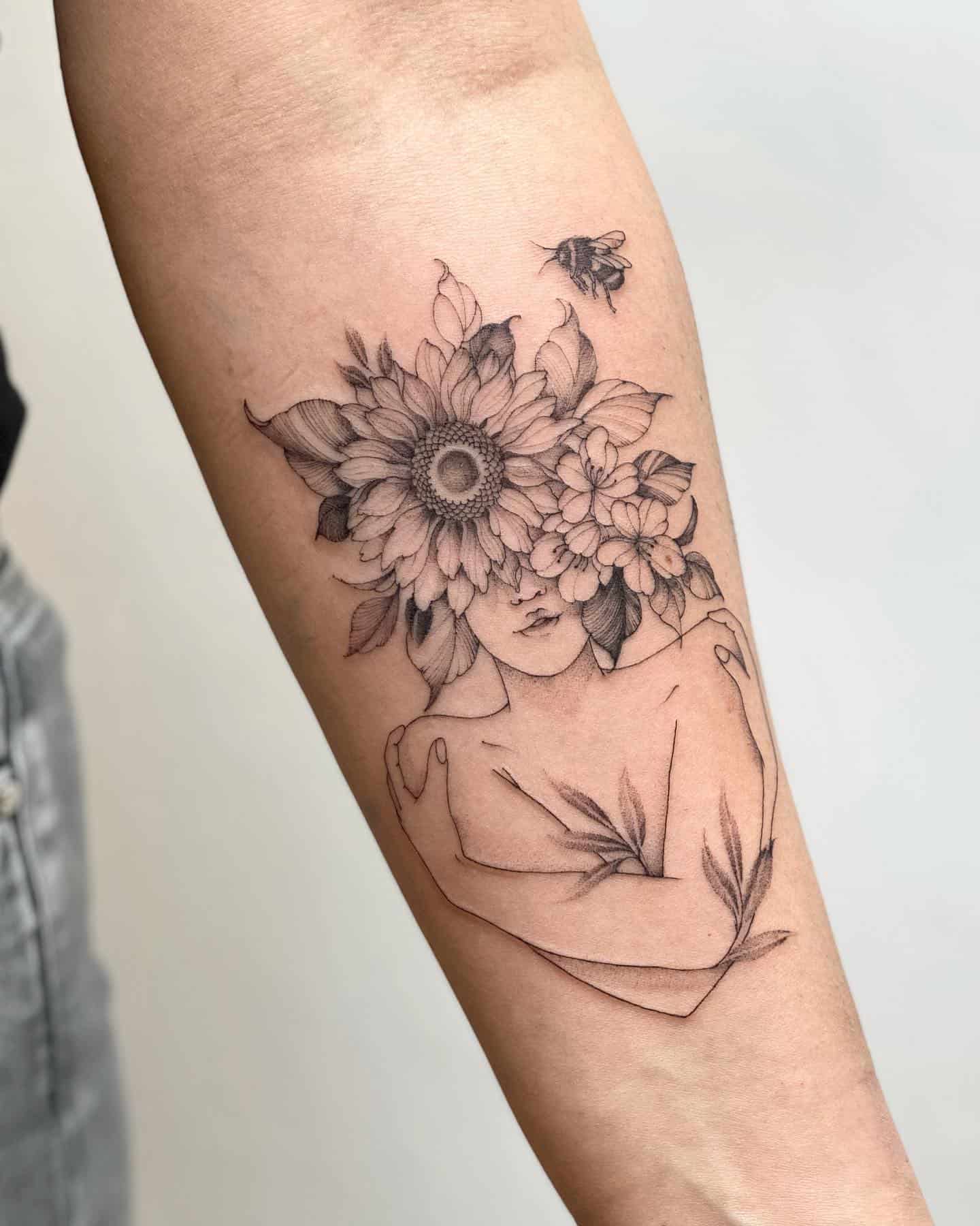 Sunflower Tattoo Ideas 14