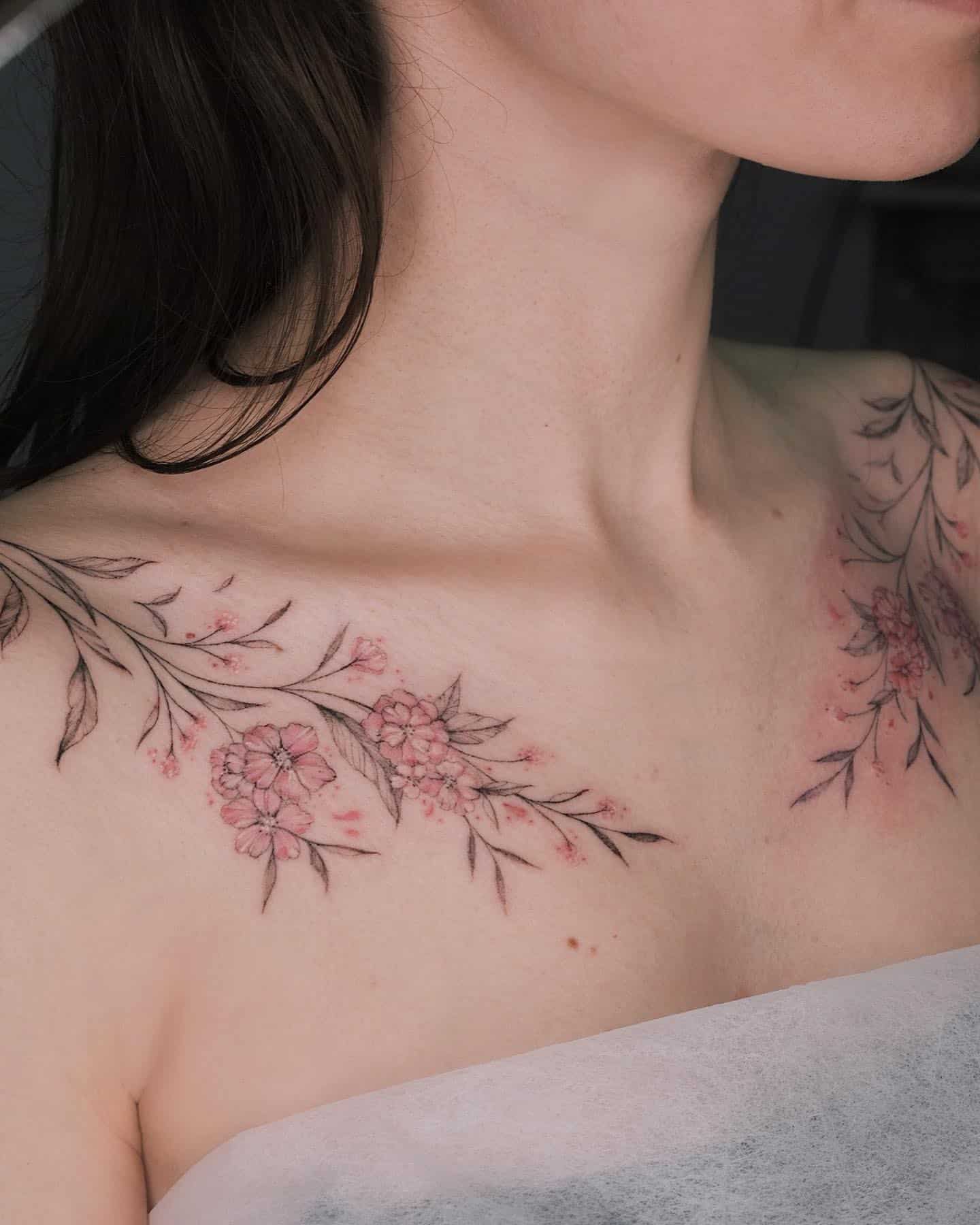 Cherry Blossom Tattoo Ideas 24