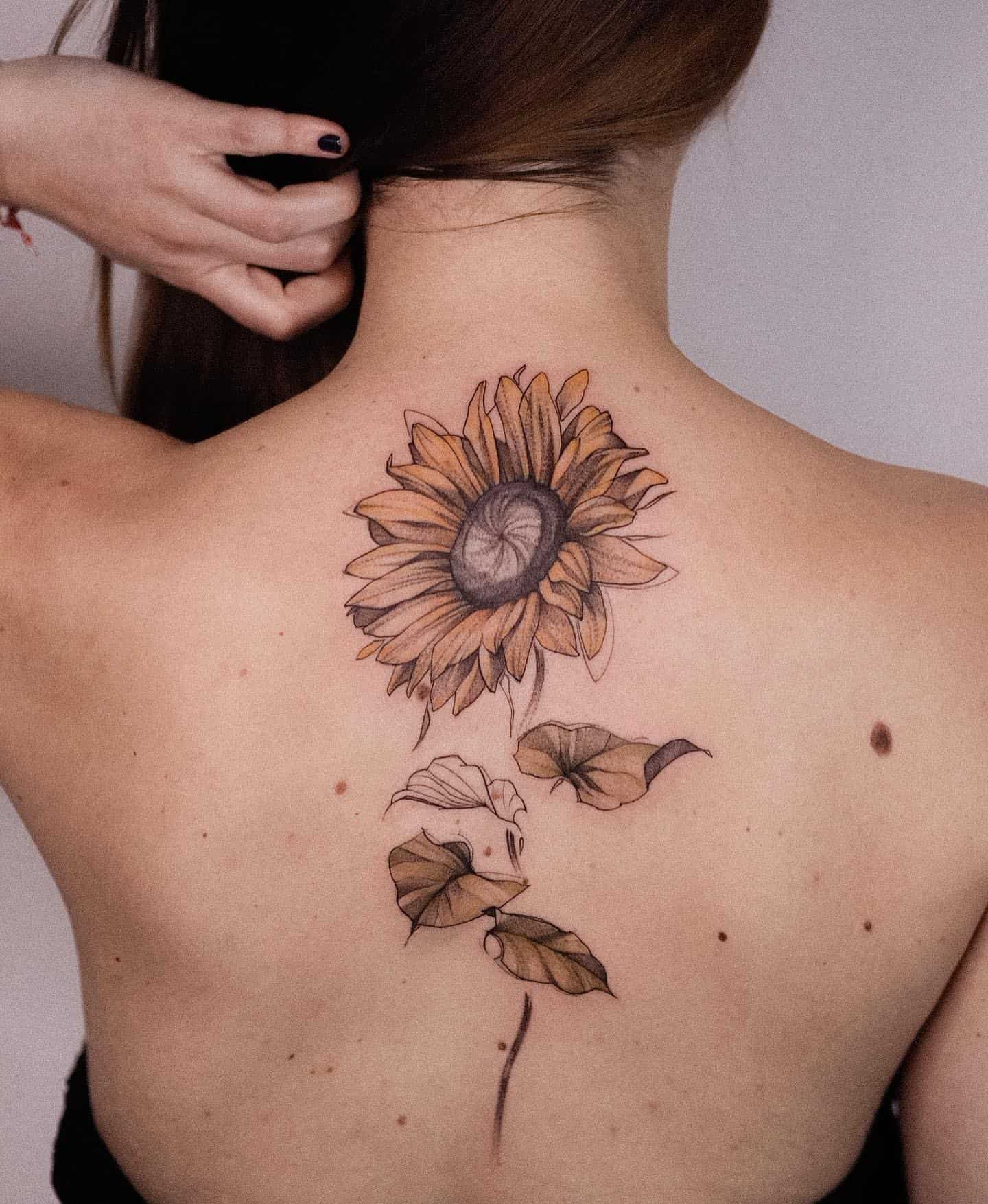 Sunflower Tattoo Ideas 37