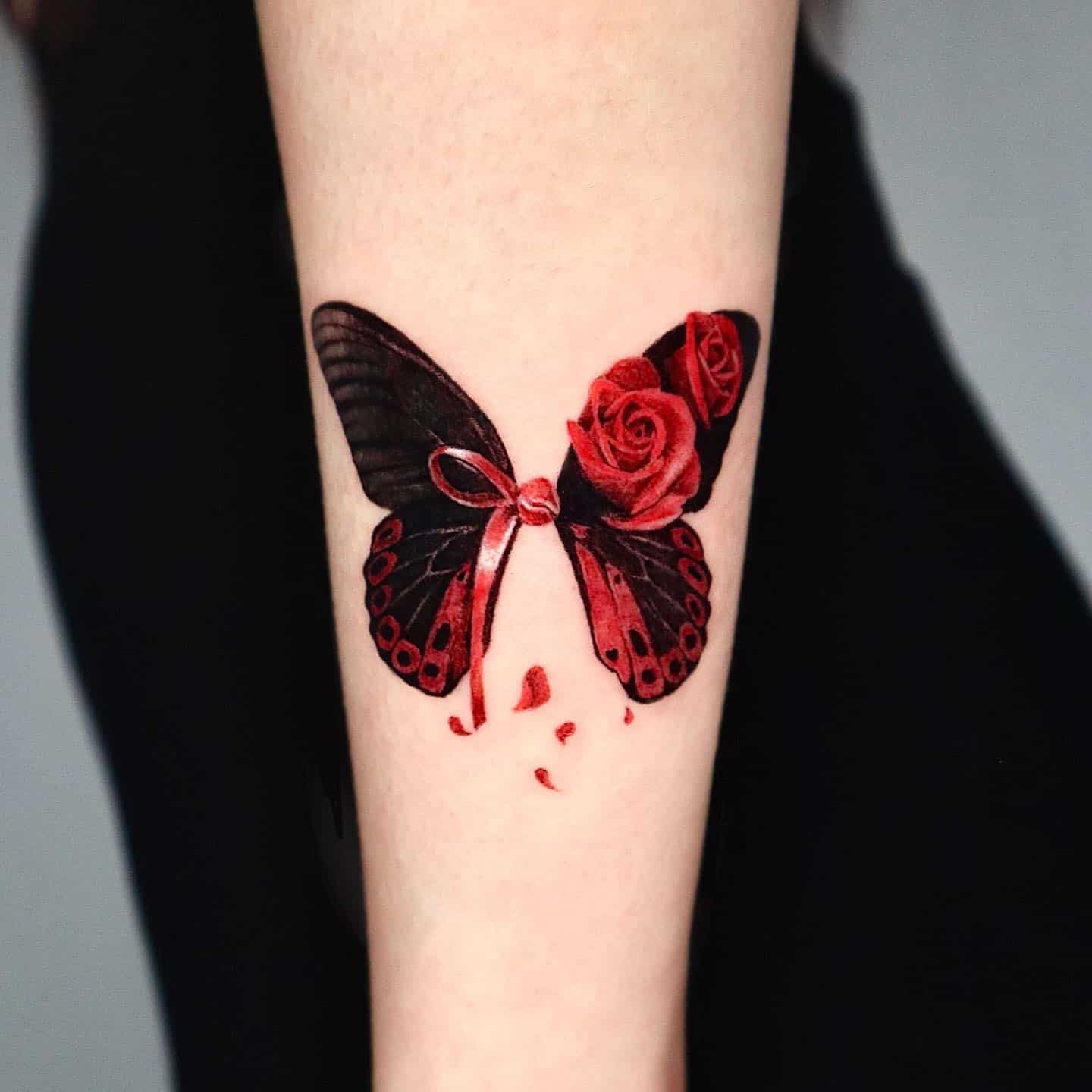 Red Butterfly Tattoo Ideas 8