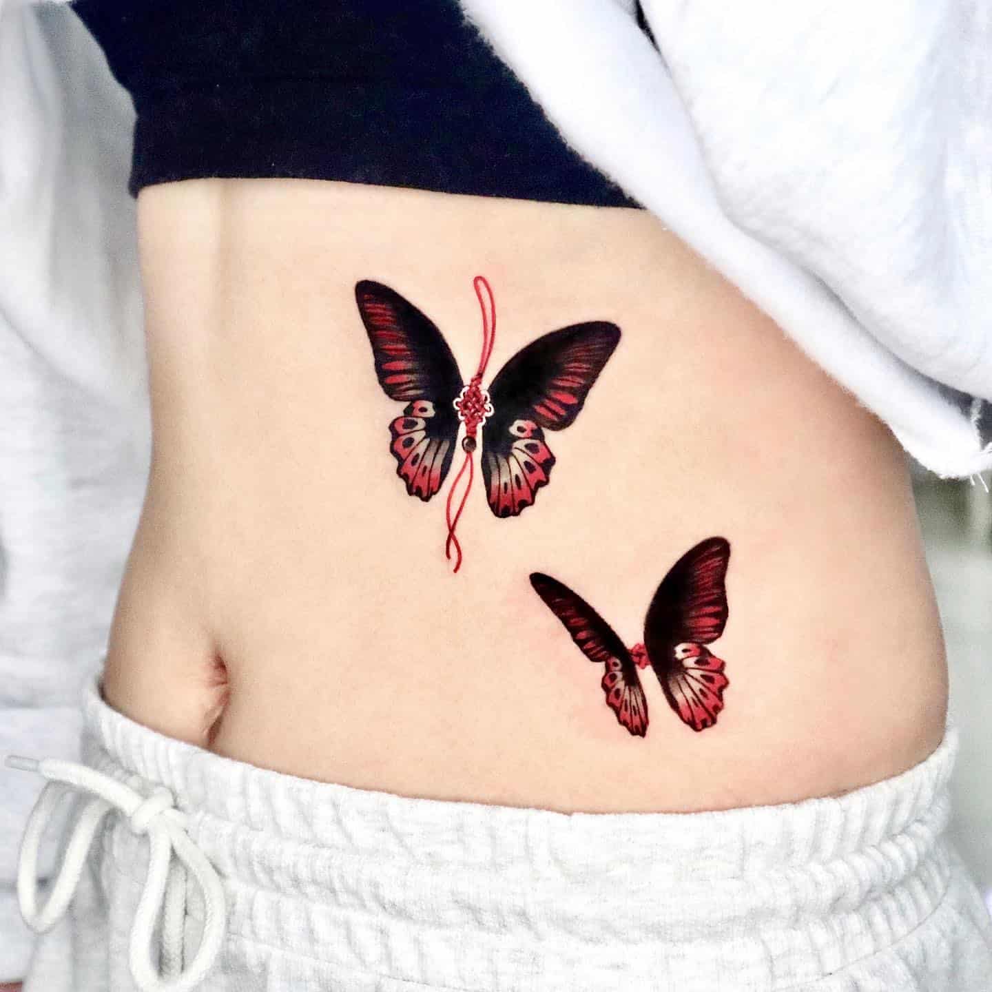 Red Butterfly Tattoo Ideas 38