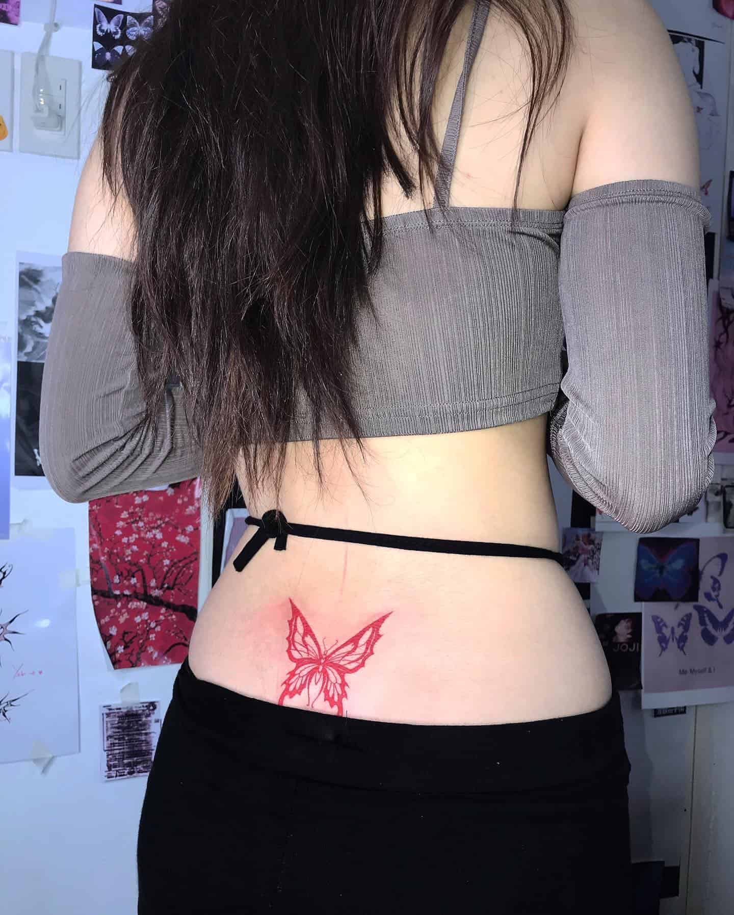 Red Butterfly Tattoo Ideas 15