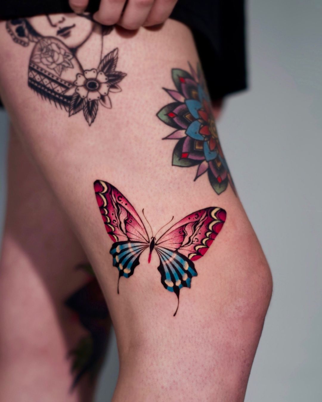 Butterfly Thigh Tattoo Ideas 31