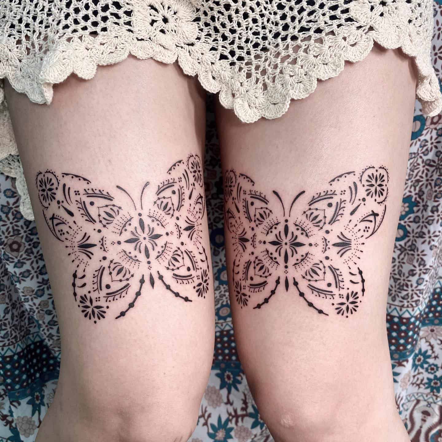 Butterfly Thigh Tattoo Ideas 10