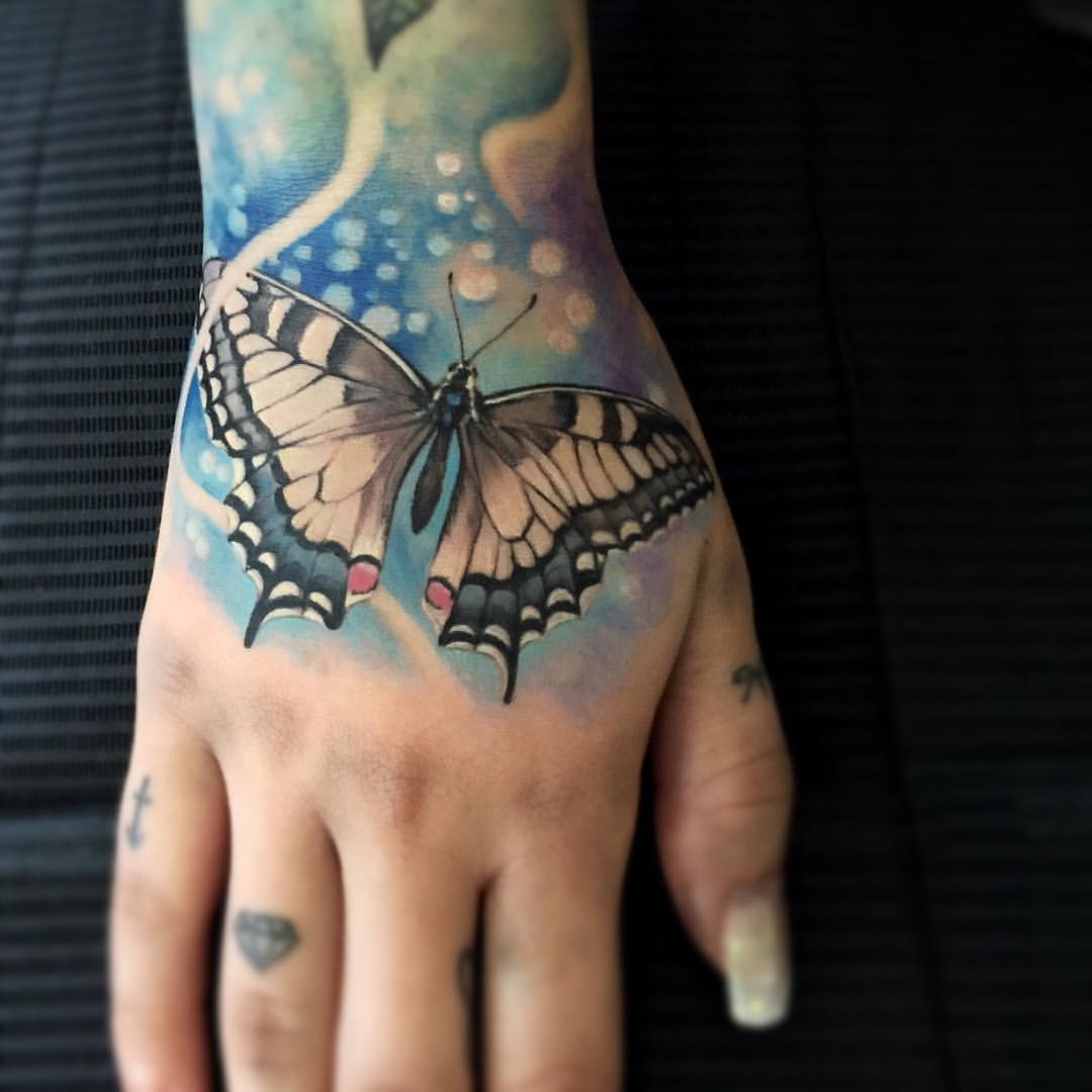 Butterfly Hand Tattoo Ideas 2