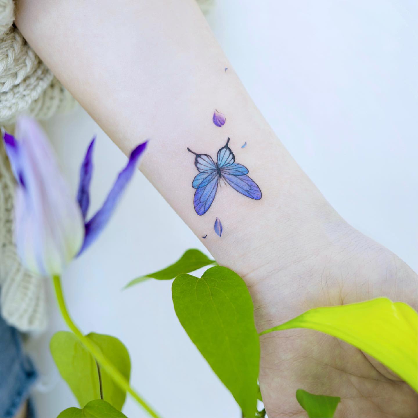 Blue Butterfly Tattoo Ideas 9