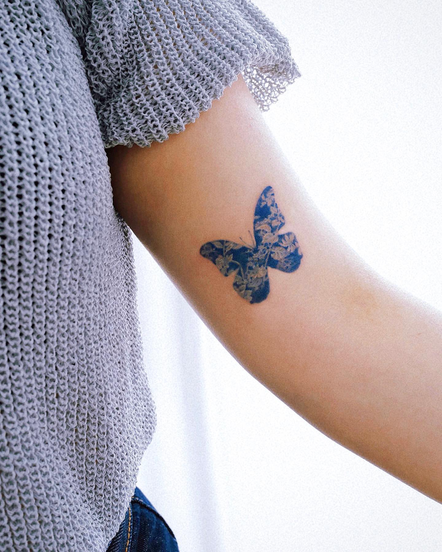 Blue Butterfly Tattoo Ideas 8