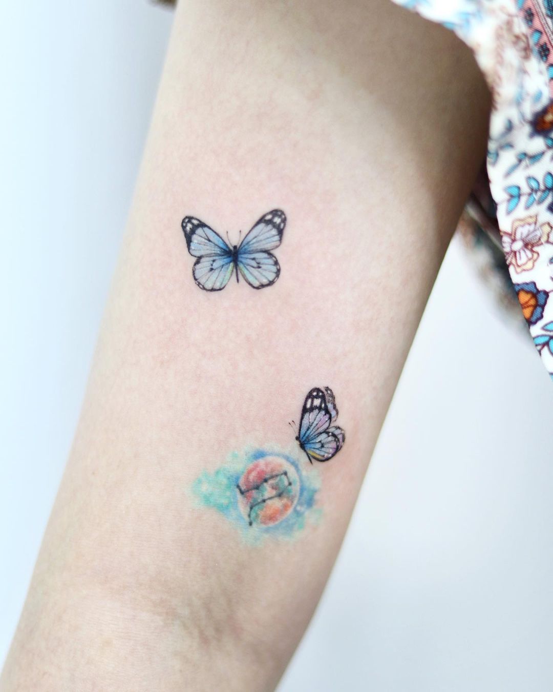 Blue Butterfly Tattoo Ideas 10