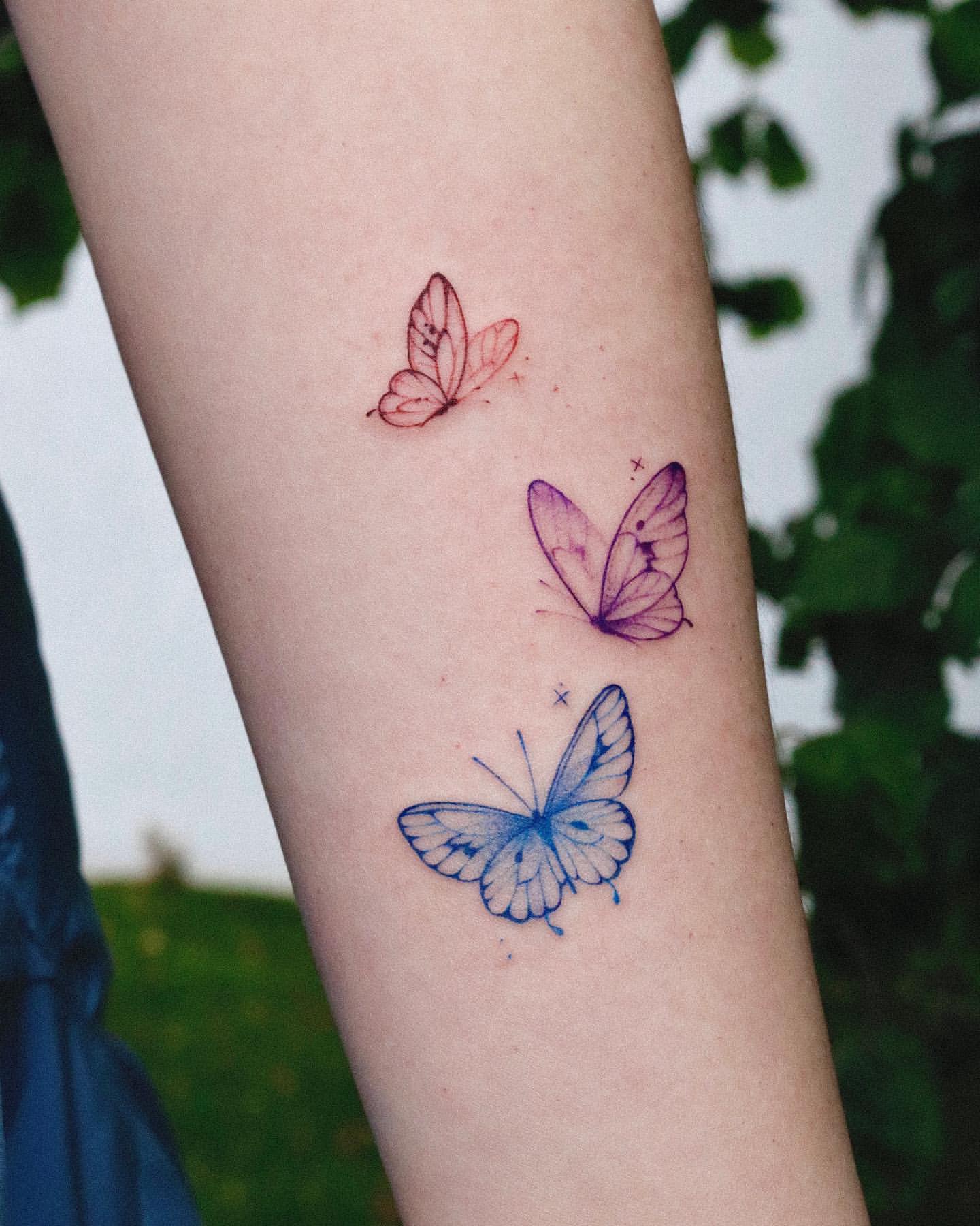 Blue Butterfly Tattoo Ideas 22