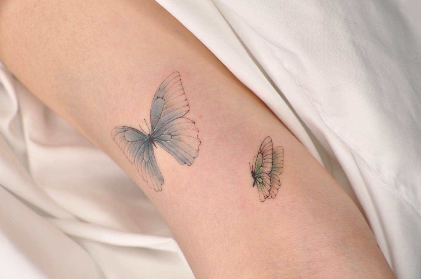Blue Butterfly Tattoo Ideas 23