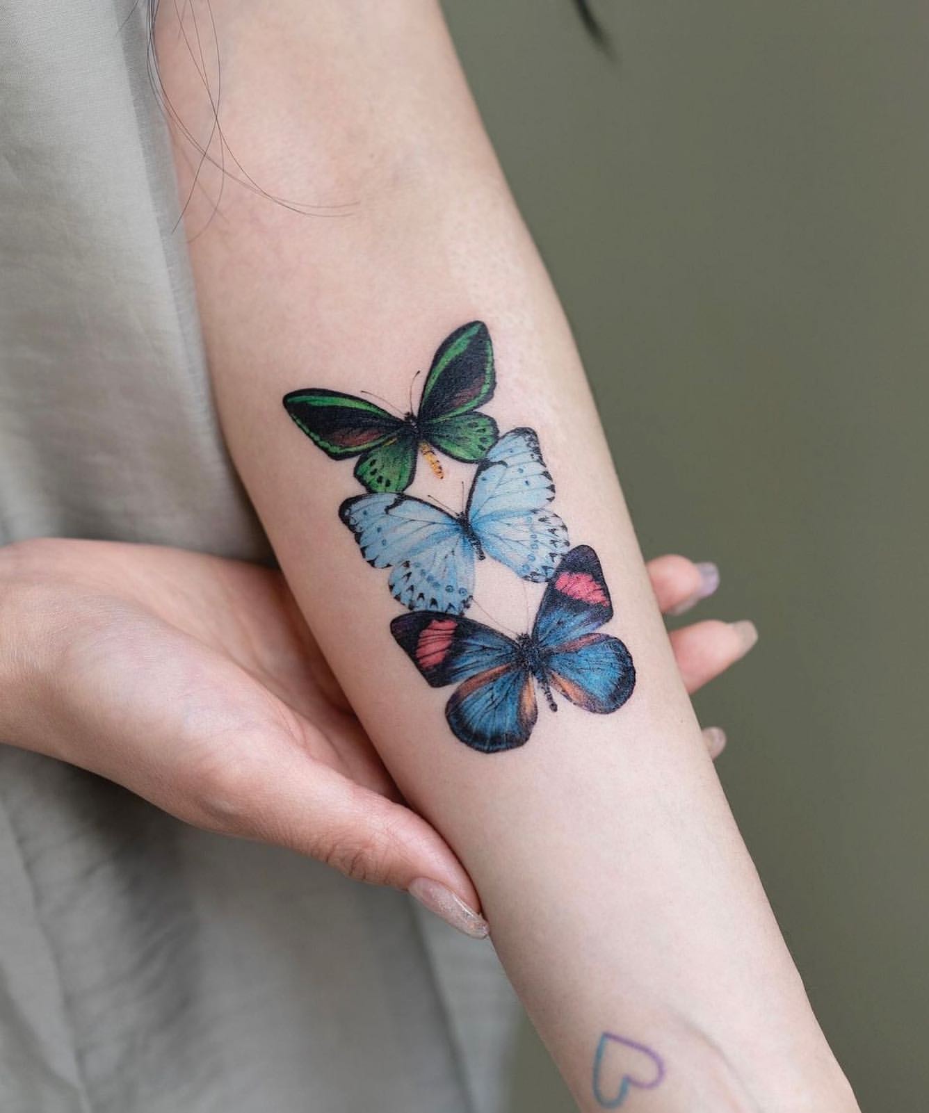 Blue Butterfly Tattoo Ideas 28