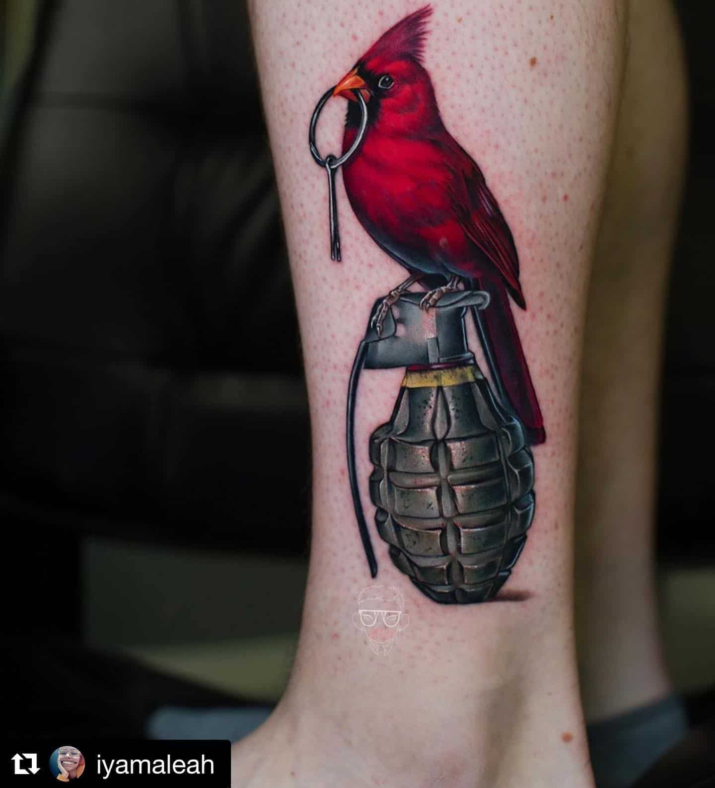 Cardinal Bird Tattoos 2