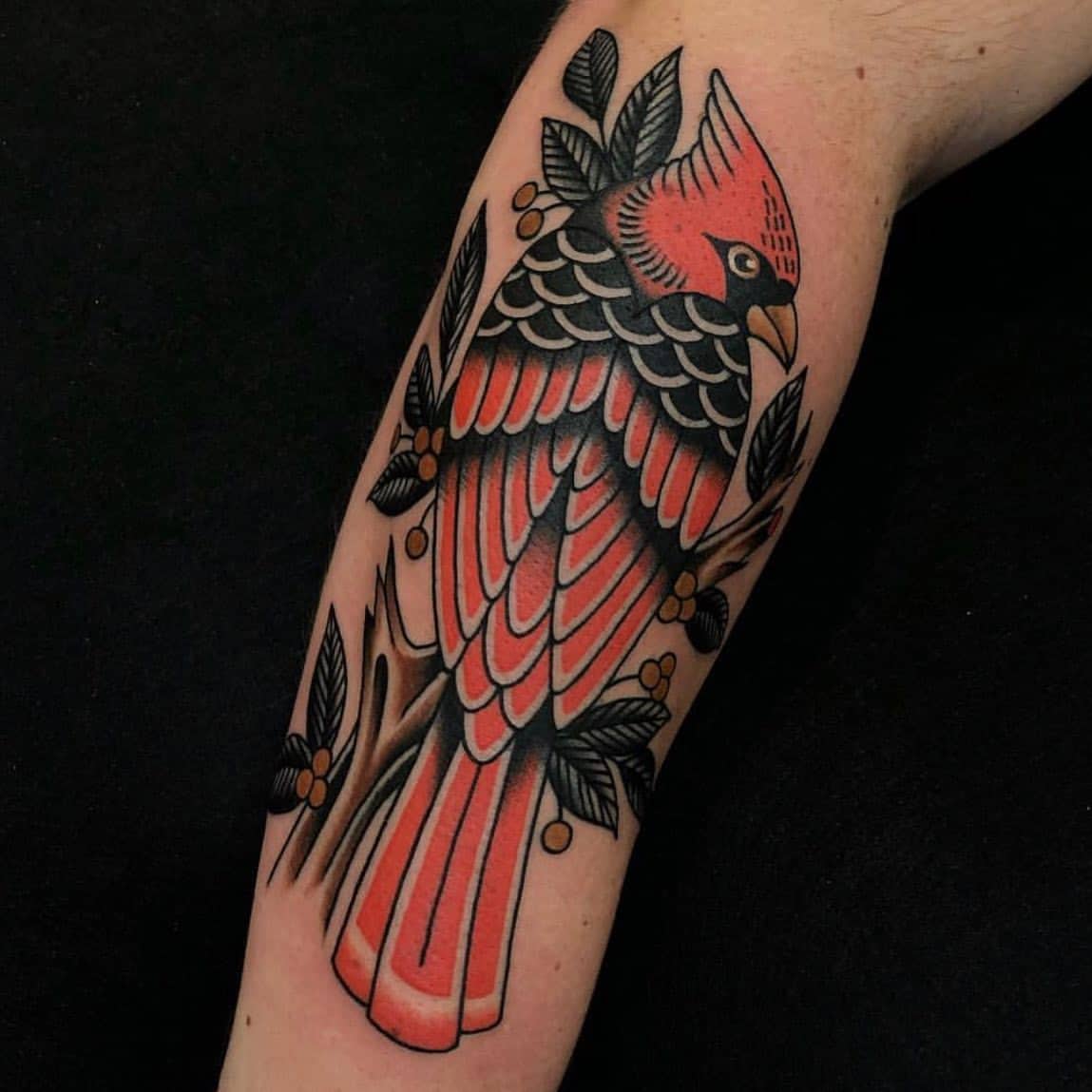 Cardinal Bird Tattoo Ideas 5