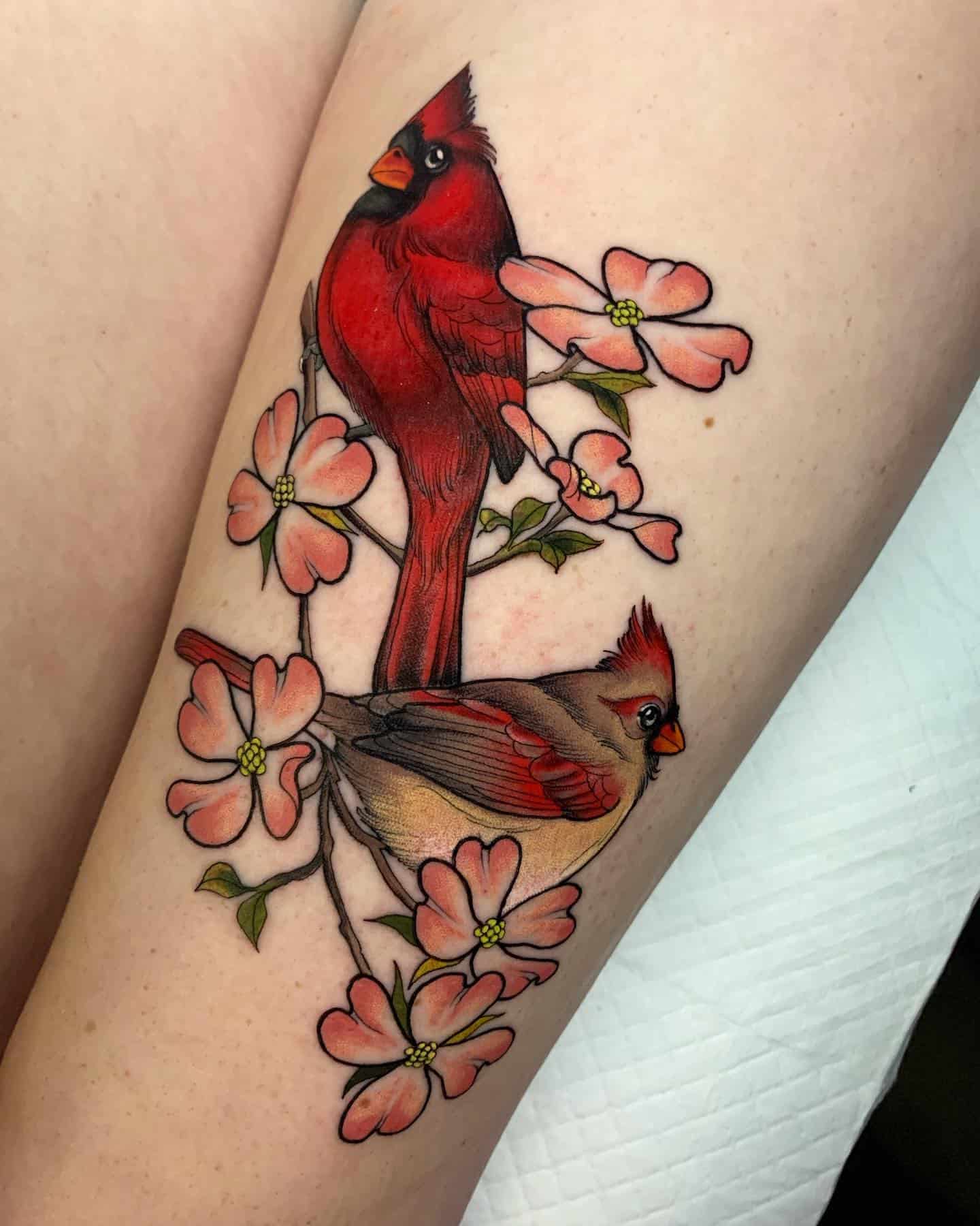 Cardinal Bird Tattoo Ideas 8