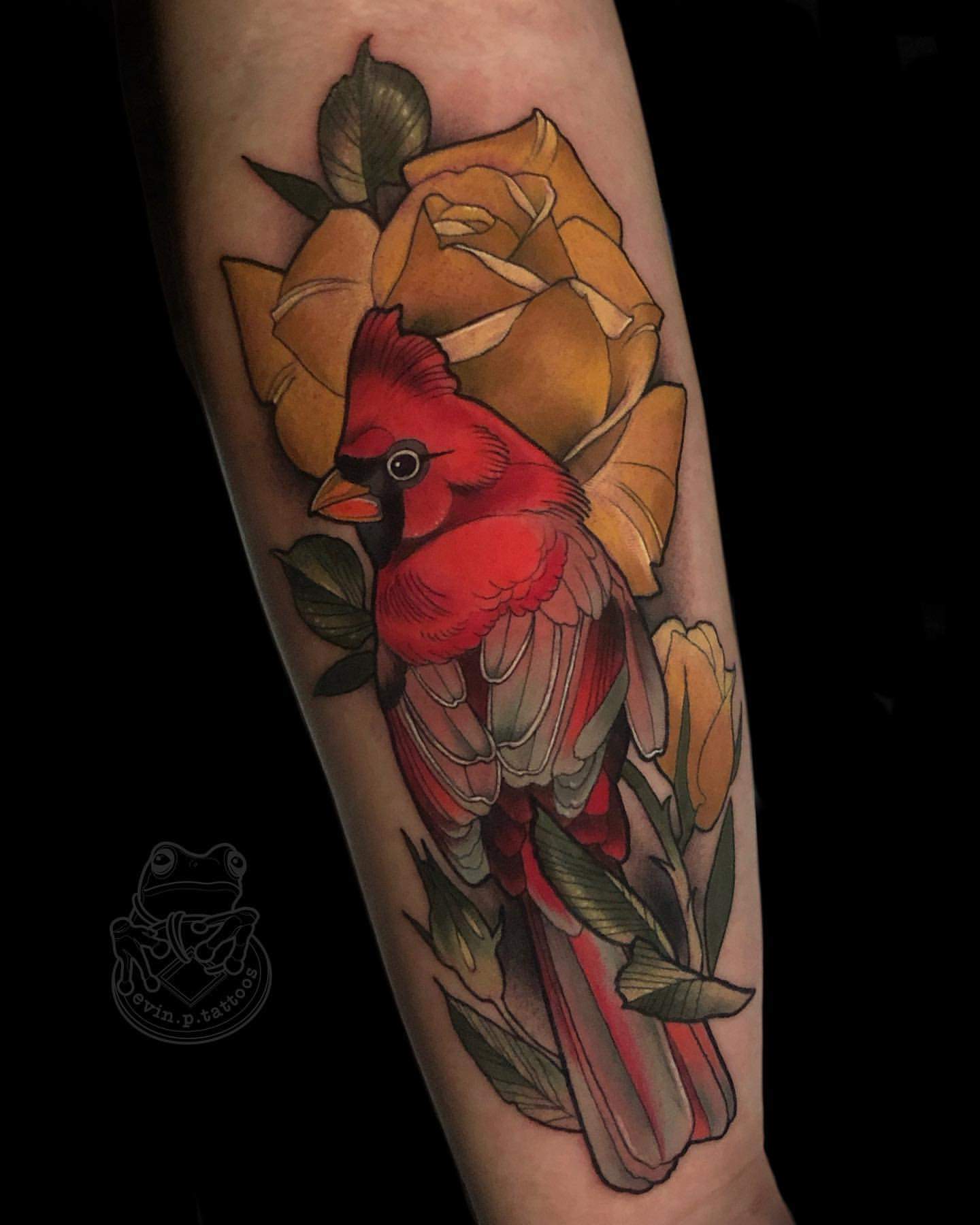 Cardinal Bird Tattoo Ideas 14
