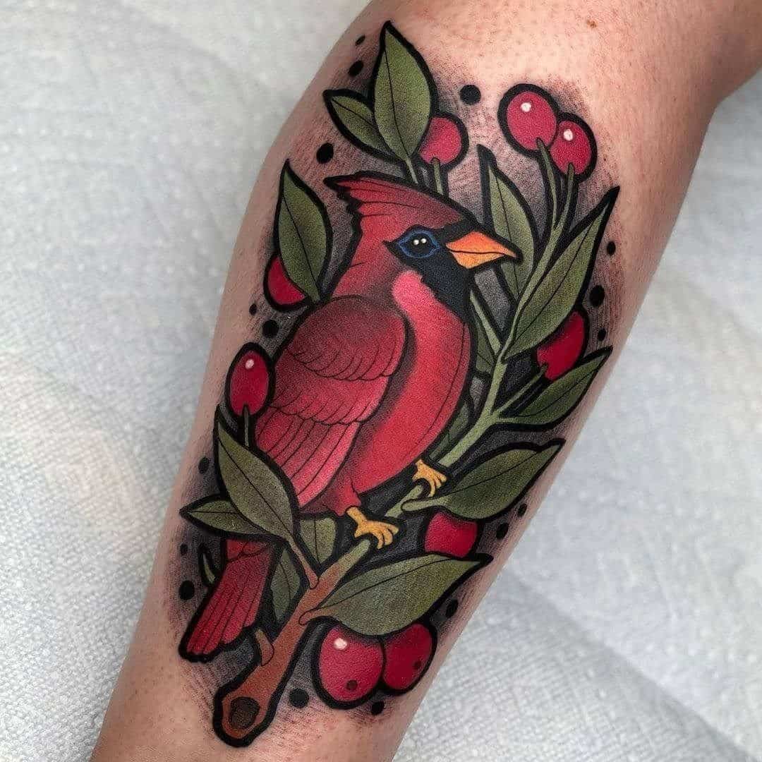 Cardinal Bird Tattoos 18