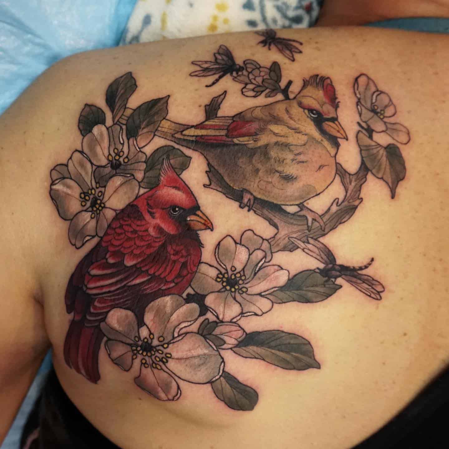 Cardinal Bird Tattoos 23