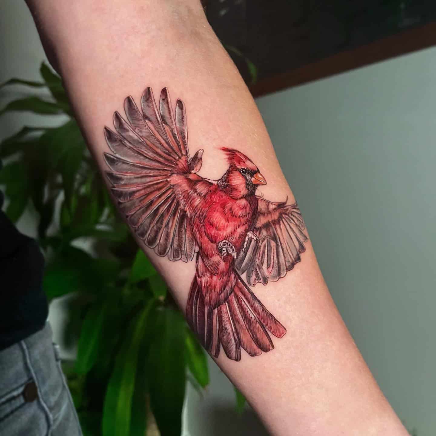 Cardinal Bird Tattoo Ideas 26