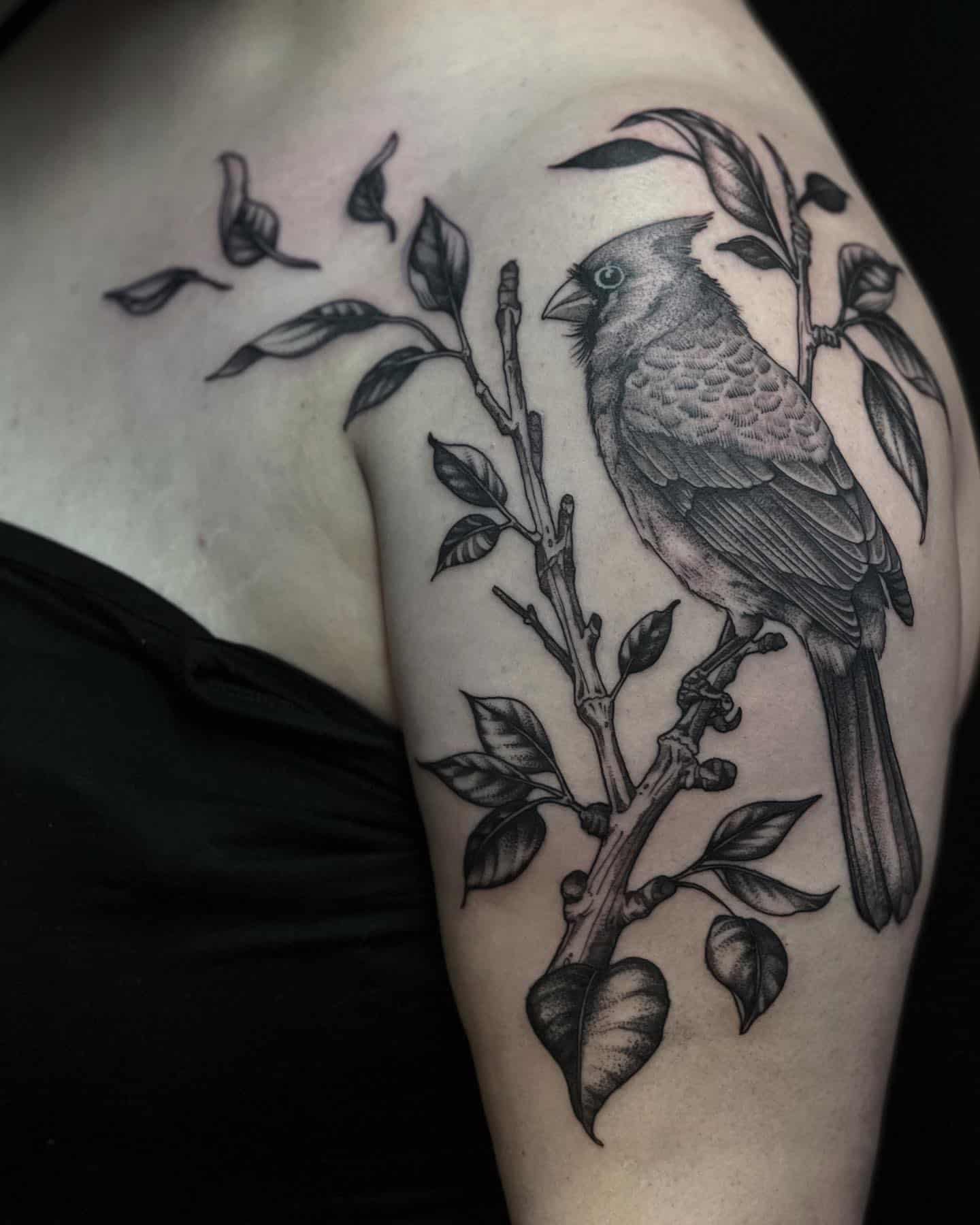 Cardinal Bird Tattoo Ideas 35