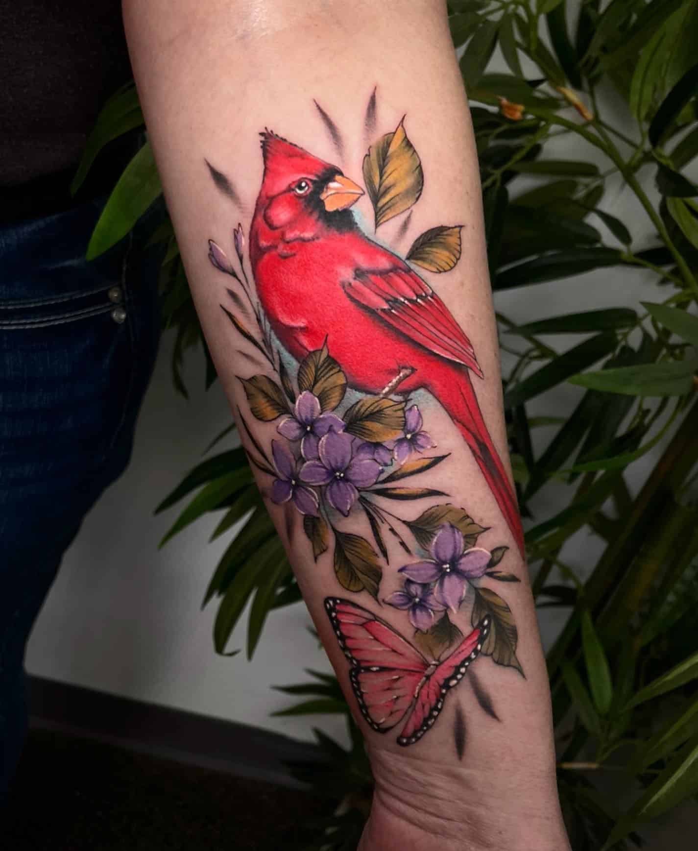 Cardinal Bird Tattoo Ideas 38