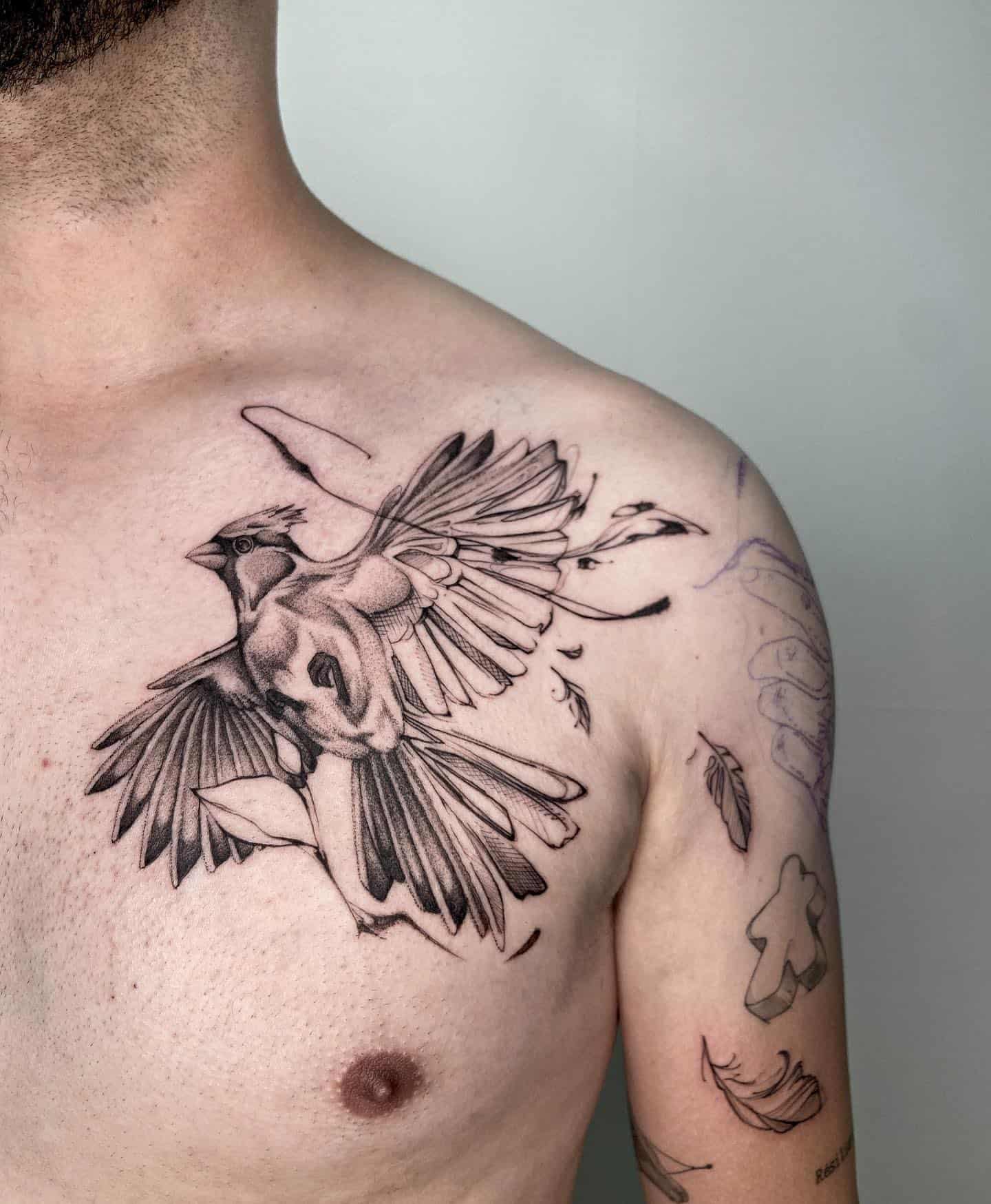 Cardinal Bird Tattoo Ideas 42