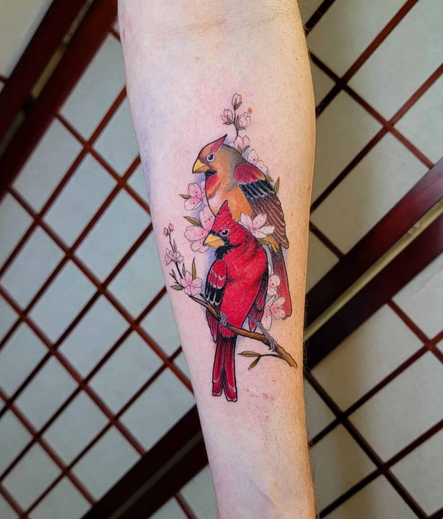 Cardinal Bird Tattoos 44