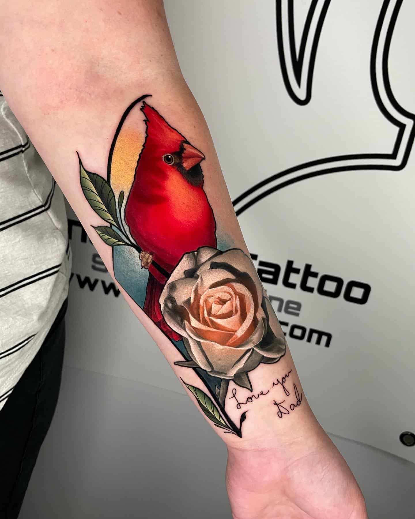 Cardinal Bird Tattoos 48