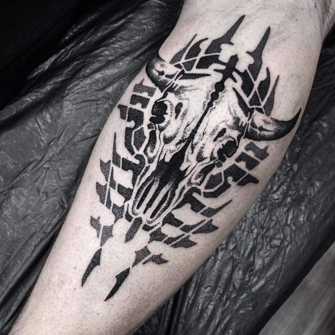 Bull Skull Tattoo Ideas 2