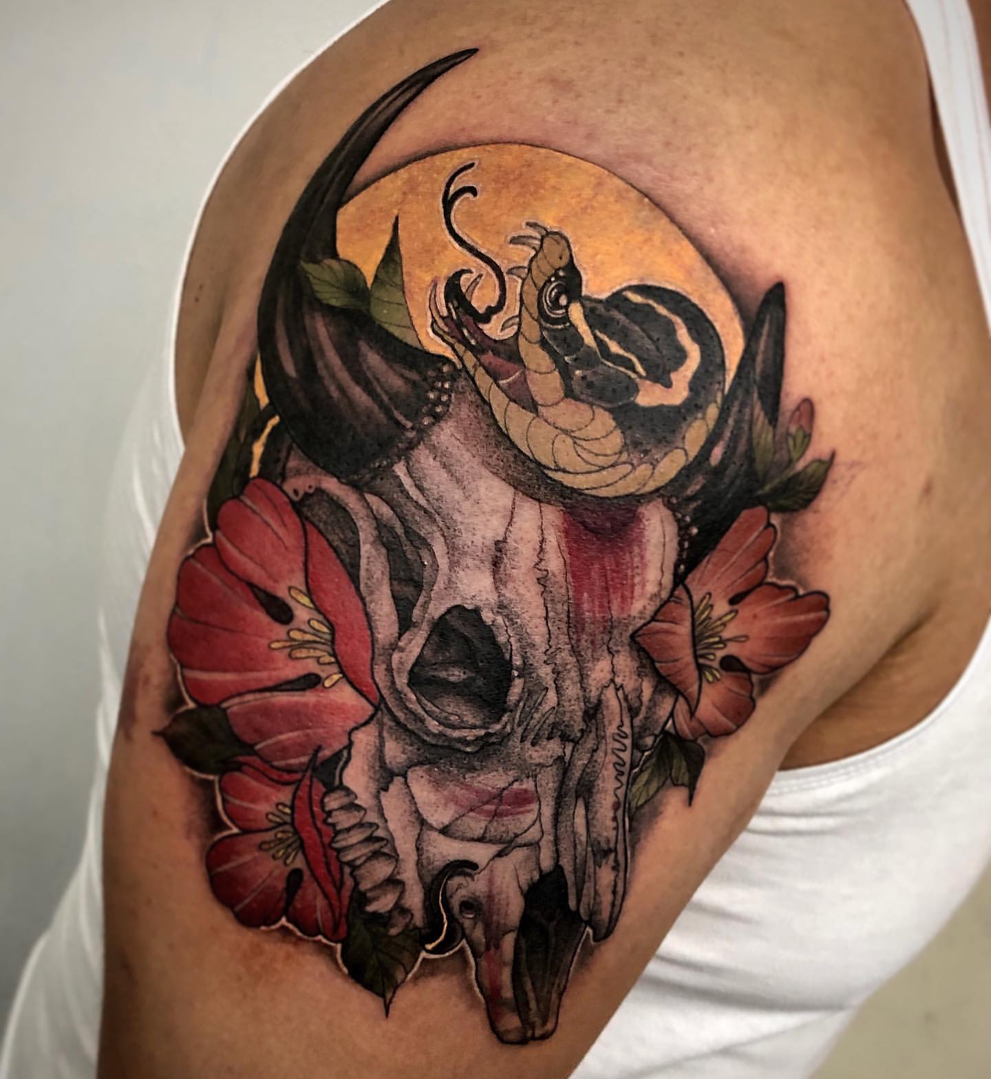 Bull Skull Tattoo Ideas 3