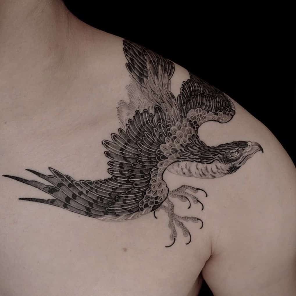 Hawk Tattoo Ideas 24