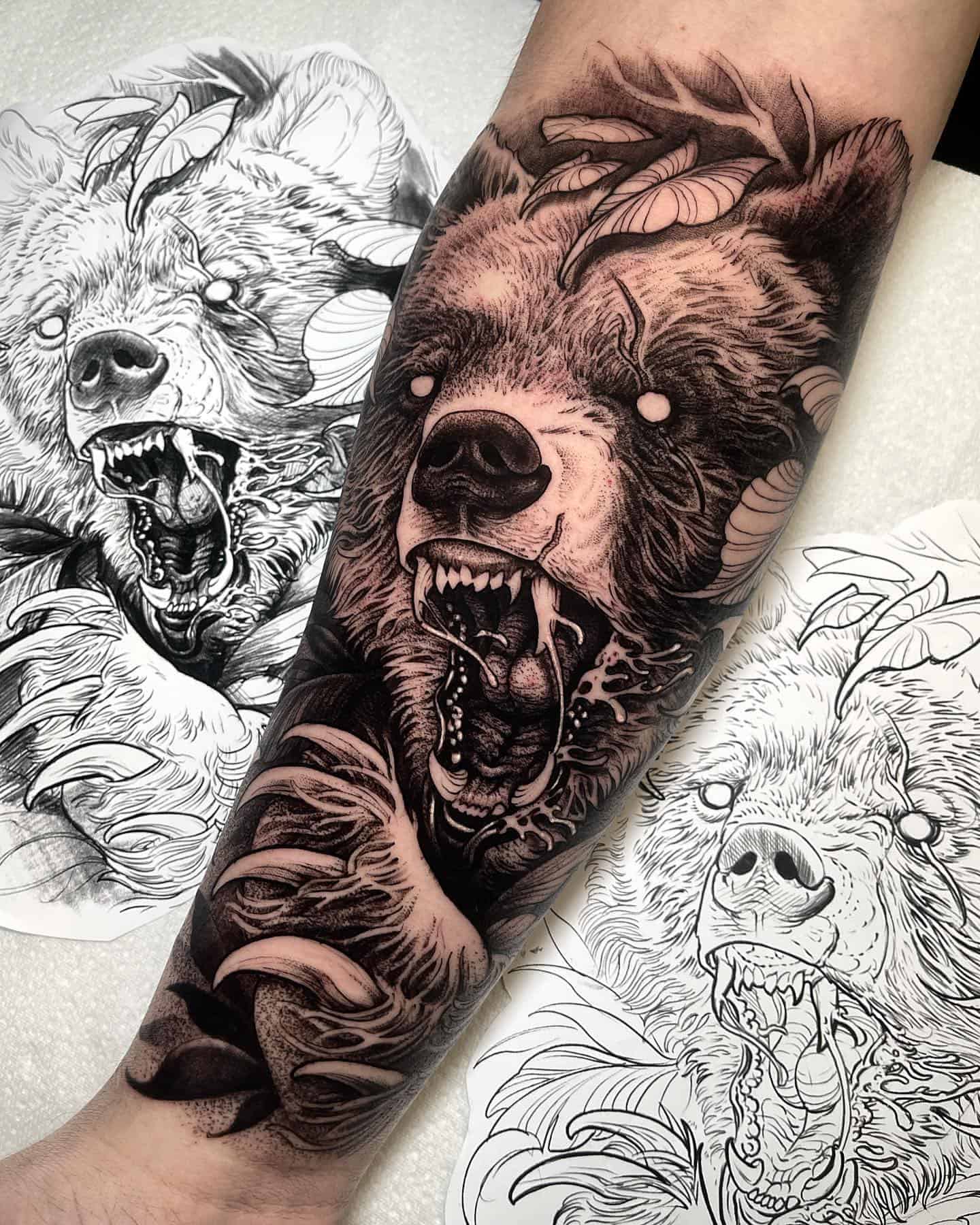 Bear Tattoo Ideas 1