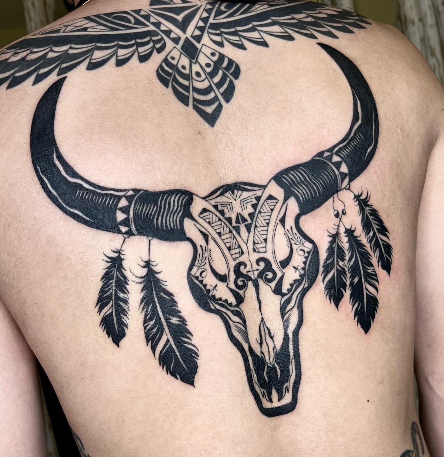 Bull Skull Tattoo Ideas 12