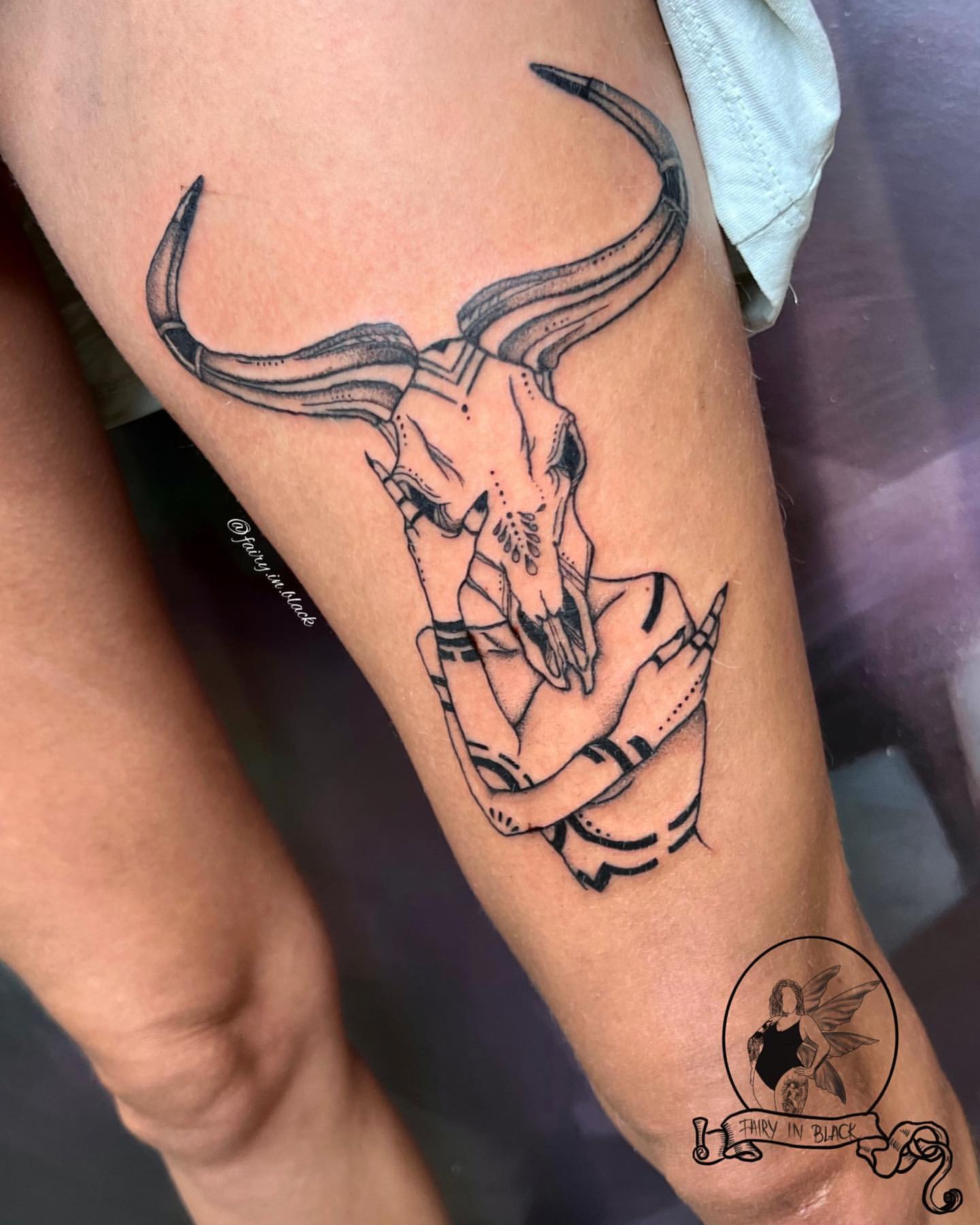 Bull Skull Tattoo Ideas 6