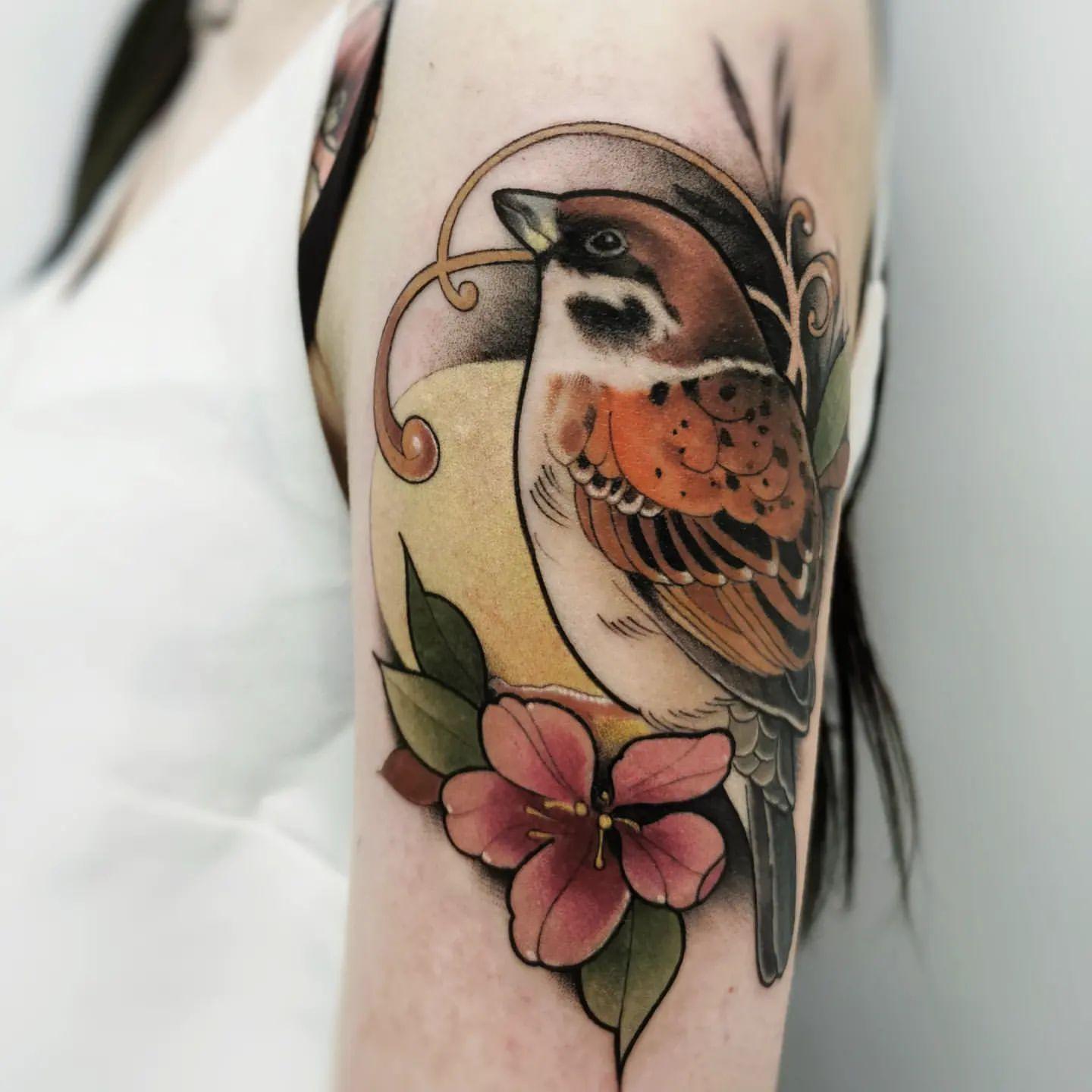 Sparrow Tattoo Ideas 29