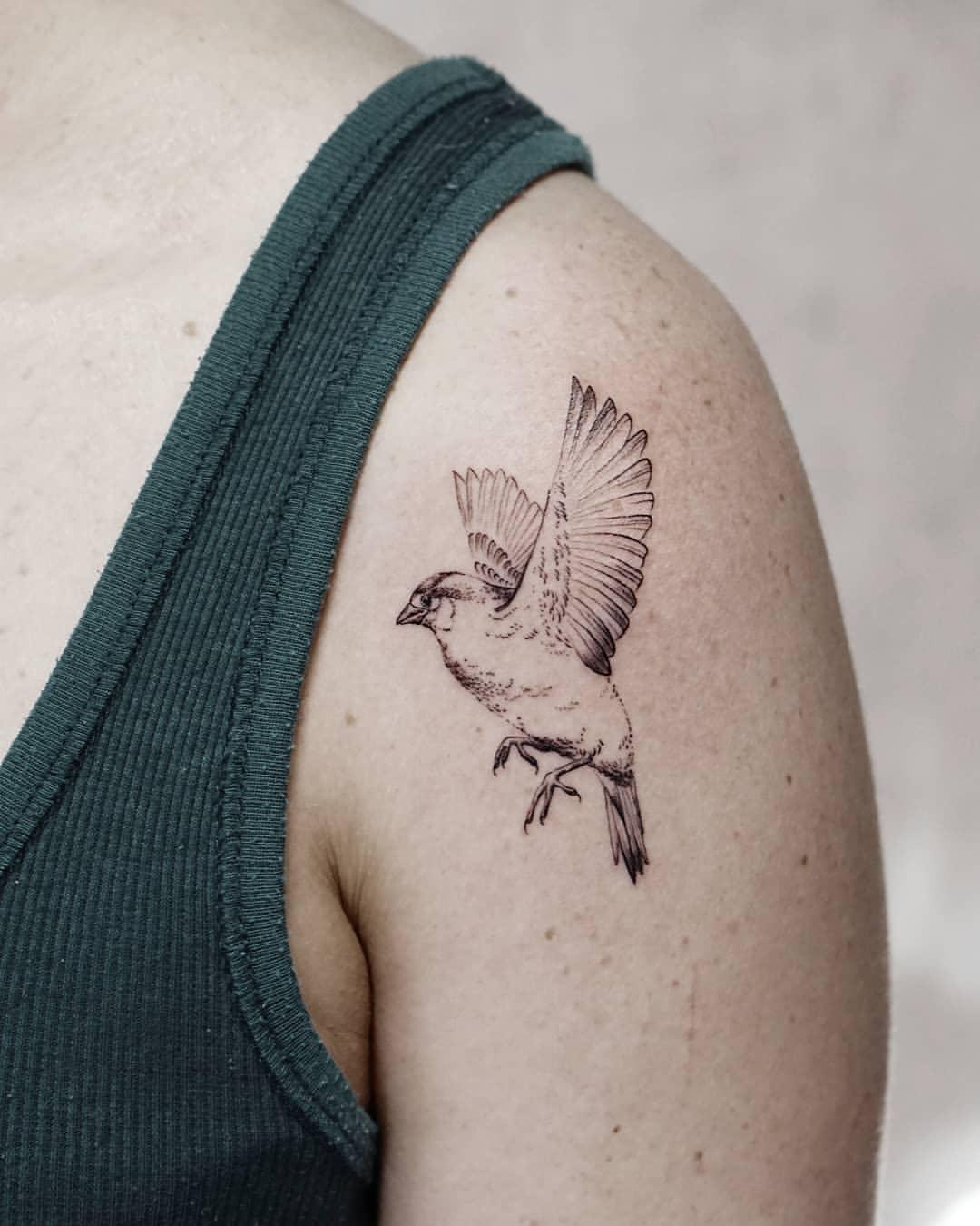 Sparrow Tattoo Ideas 5