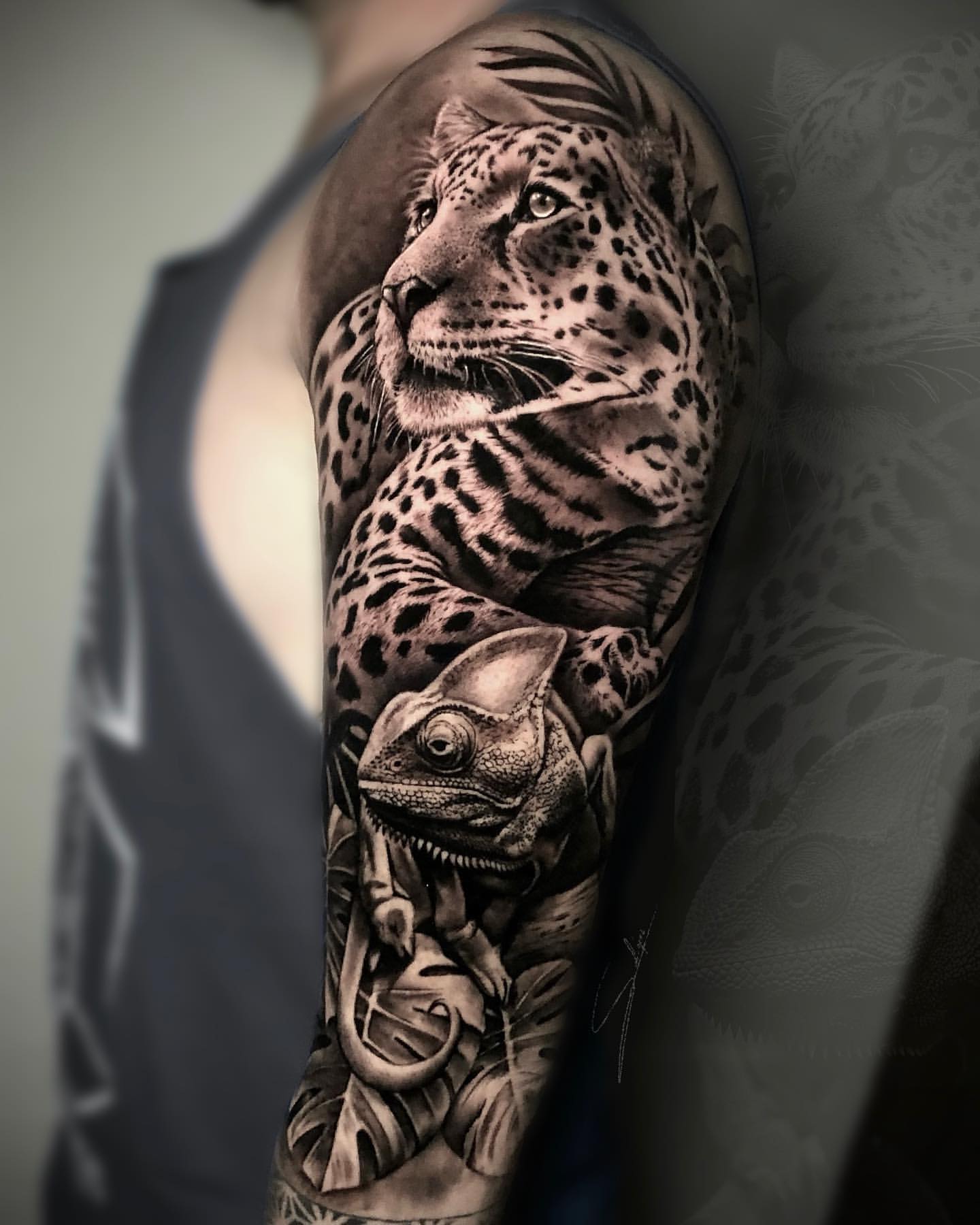 Leopard and Jaguar Tattoo Ideas 11