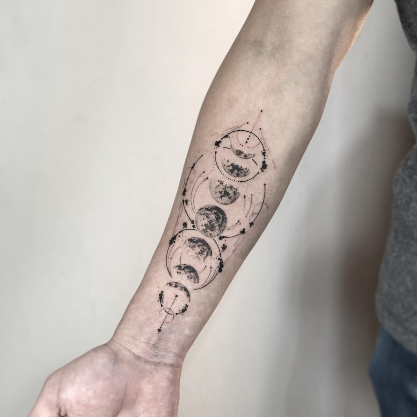 Moon Phases Tattoo Ideas 6