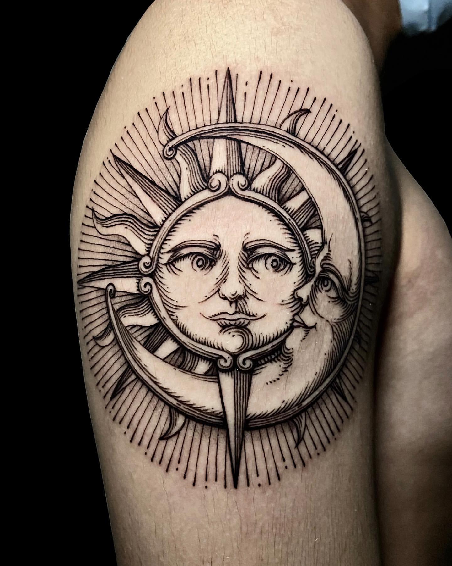 Sun and Moon Tattoo Ideas 15