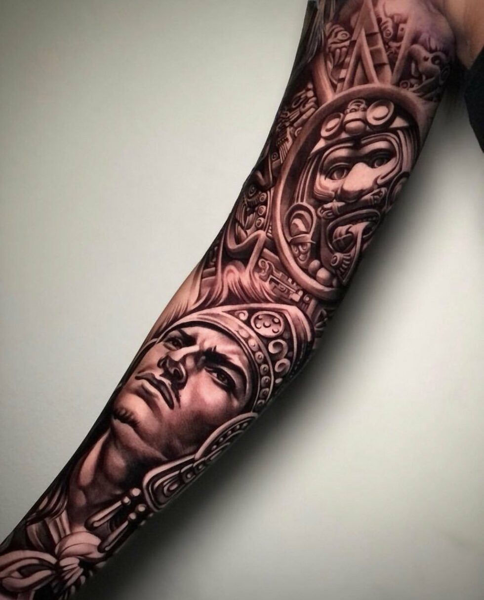 33 Striking Aztec Tattoo Ideas for Men & Women in 2023