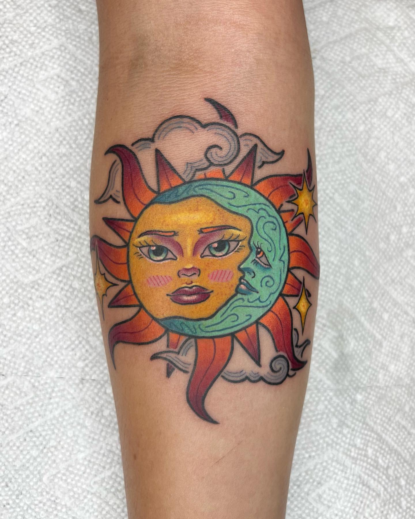 Sun and Moon Tattoo Ideas 22